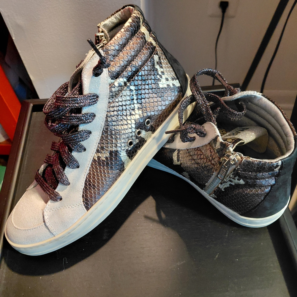 P448 Snake Print High-Top Sneakers - Picture 11 of 11